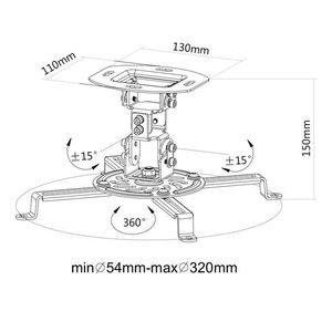 Support de videoprojecteur BeamerFlex L 13,5K max blanc