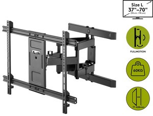 Support écran mural de 37 à 70 pouces orientable double