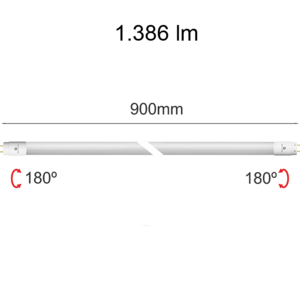 Tube fluo à LED T8 90cm Blanc chaud 3000K 14W