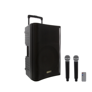 Taky 12 Media Power acoustics - Enceinte autonome 100W 2 micros mains sans fil USB Bluetooth
