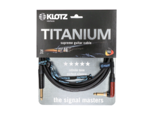 Titanium TIR0300PSP Klotz - Câble guitare suprême Jack coudé silent vers jack droit Neutrik 3m