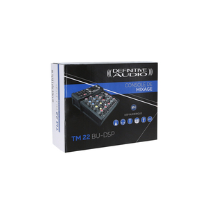 TM 22 BU-DSP definitive audio - Table de mixage 4 entrées Bluetooth + MP3 + Echo DSP