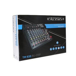 TM 633 BU-DSP definitive audio - Table de mixage 12 entrées Bluetooth + lecteur enregistreur USB + Echo DSP