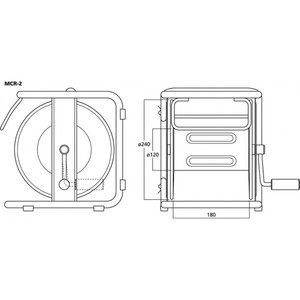 Touret vide pro MCR-2 noir tambour 240mm