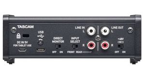 Carte son Tascam US-1x2 1 entrée micro 1 entrée line 1 sortie 192kHz 24 bits