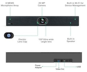 UVC40 Yealink barre de son avec caméra 4k intégré pour petite salle de visio conférence