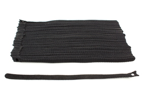 Lot de 100 Attaches câbles velcro 12 x 300mm noir