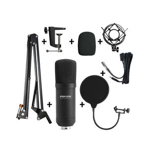 Power Vibe B1 Bundle XLR micro studio avec suspension anti pop bonnette et câble