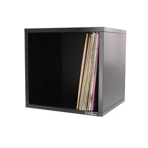 Meuble noir 120 vinyles Enova Hifi