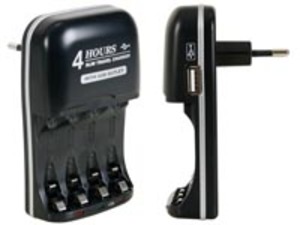 Chargeur d'accu rapide pour NIMH avec sortie USB