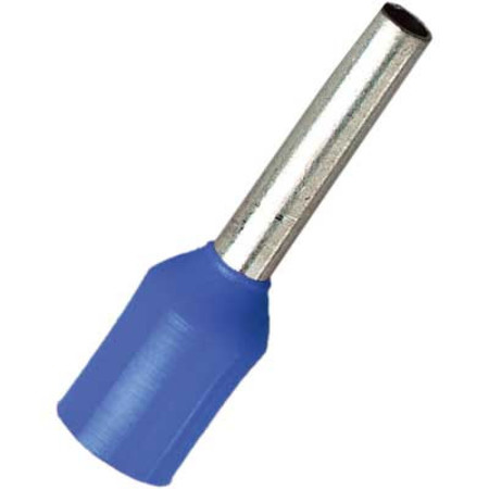 Image principale du produit 100 embouts de câblage bleu pour câble 0.75 mm2