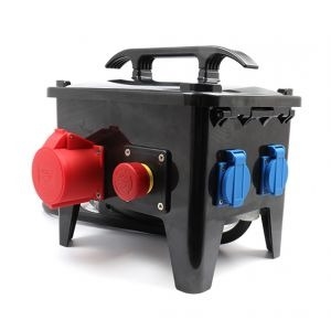 Image nº3 du produit Coffret de distribution tetrapolaire IP44 32A avec inter différentiel et arret d'urgence