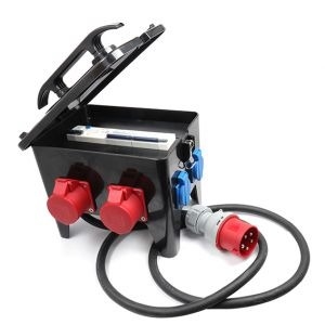 Image nº4 du produit Coffret de distribution tetrapolaire IP44 32A avec inter différentiel et arret d'urgence