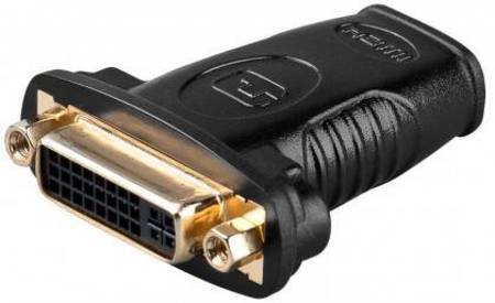 Image principale du produit Adaptateur HDMI femelle vers DVI-I femelle doré