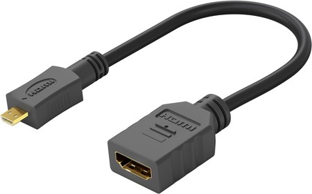 Image principale du produit Adaptateur micro HDMI mâle vers HDMI 2.0 4K 60Hz femelle