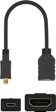 Image nº4 du produit Adaptateur micro HDMI mâle vers HDMI 2.0 4K 60Hz femelle