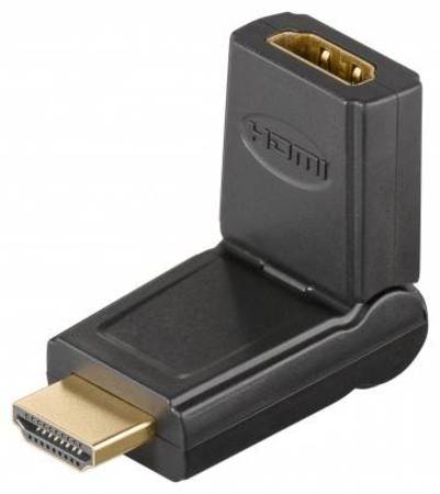 Image principale du produit Adaptateur HDMI mâle femelle a angle variable à 180°