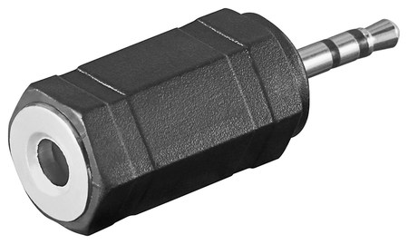 Image principale du produit Adaptateur mini jack femelle 3.5 vers mini jack 2.4 mâle stéréo