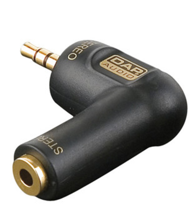 adaptateur JACK 6.35 Stereo male vers jack 3.5 femelle coudé