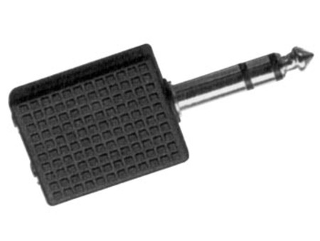 Image principale du produit Adaptateur Double mini Jack 3.5 femelles vers Jack 6.35 mâle stéréo