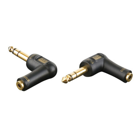 Image principale du produit adaptateur JACK 6.35 Stereo male vers jack 3.5 femelle coudé