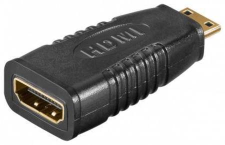 Image principale du produit Adaptateur Mini HDMI mâle vers HDMI femelle doré