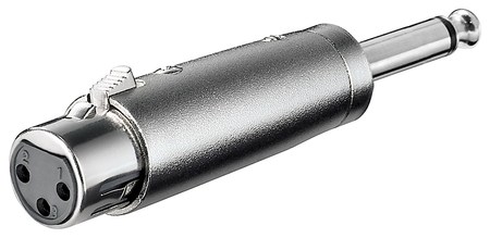 Image principale du produit adaptateur XLR 3 femelle vers Jack 6.35 male mono