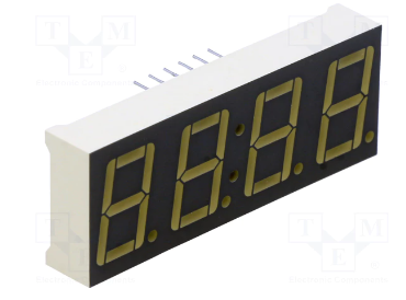 Image principale du produit Afficheur 7 segments: rouge; 4 digits; 14.2x50.3x8.1 mm; CA56-21SURKWA