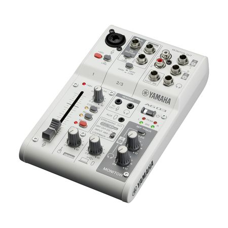 Image principale du produit AG03 MK2 blanche Yamaha - Console USB de streaming 3 canaux