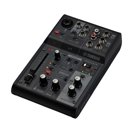 Image principale du produit AG03 MK2 noire Yamaha - Console USB de streaming 3 canaux