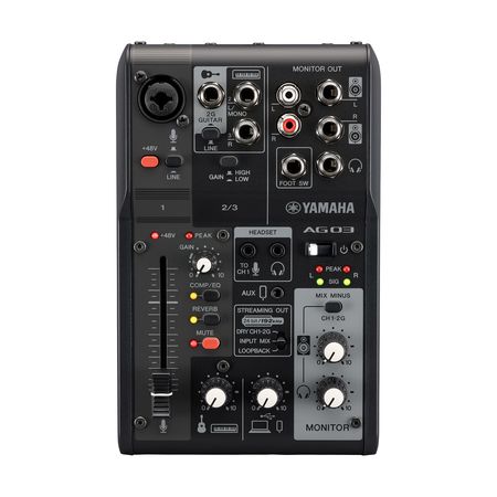 Image secondaire du produit AG03 MK2 noire Yamaha - Console USB de streaming 3 canaux