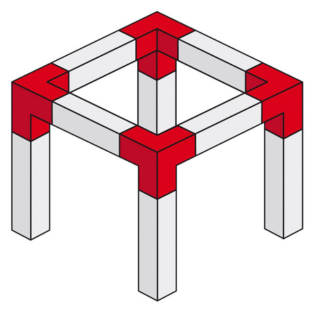 Image secondaire du produit AGQUA-09 Contestage - Structure angle 90° 3 départs avec Kit de jonction