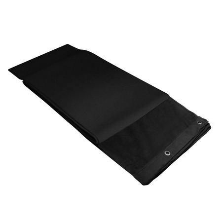 Image principale du produit Rideau déco 160g/m2 B1 avec œillets brunis et ourlet, 6 x 6 m noir