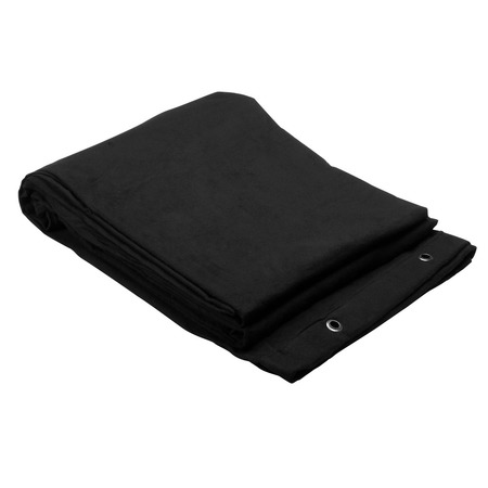 Image secondaire du produit Rideau déco 160g/m2 B1 avec œillets brunis et ourlet, 6 x 6 m noir