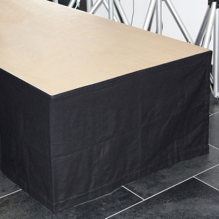 Image nº5 du produit Jupe de scène molleton noir 300g/m2 avec velcro longueur 2m hauteur 60cm