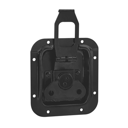 Image principale du produit Adam Hall Hardware 17302 BLK - Fermeture papillon grande à bride, cuvette 14 mm, noire