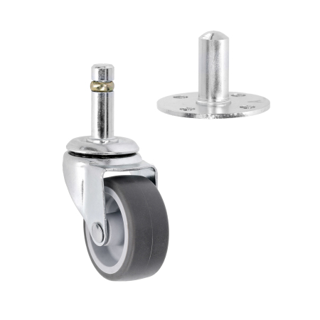 Image nº4 du produit Adam Hall Hardware 37050 - Jeu de quatre roulettes Plug-In de 50 mm avec douille de fixation