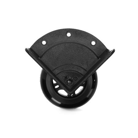 Image nº3 du produit 37450S BLK Adam Hall Hardware - Roulette coin encastrable bandage souple, 75 mm, noire