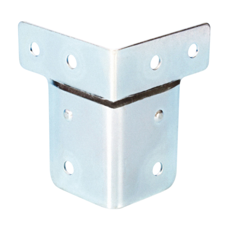 Image principale du produit Adam Hall Hardware 40404 - Renfort d'Angle 60 x 50 avec Passage de Profilé pour 6110 Profilé Cornière aluminium