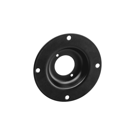 Image principale du produit Plaque de montage en acier rond pour 1x prise universelle de type D, noire