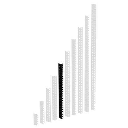 Image principale du produit Adam Hall 61535 B 10 - Profilé de rack acier noir 10U perçage 1/2 U