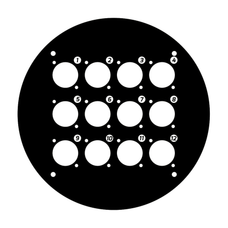 Image principale du produit Plaque avant pour enrouleur de câble 70225 avec 12 perçages au format Type D