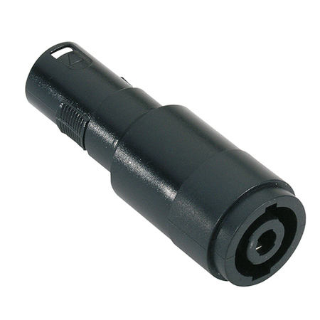 Image principale du produit Adaptateur compatible Speakon 4 Points femelle vers XLR mâle