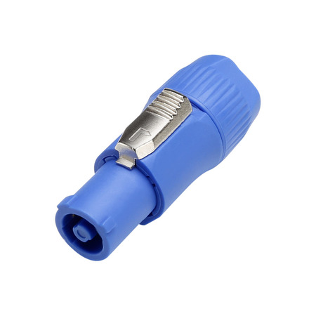 Image principale du produit Prise pour câble avec verrouillage, Adam hall Power-In, fixation vissante, bleue