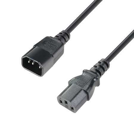 Image principale du produit prolongateur secteur noir IEC male vers femelle 3G1.5mm² 5m