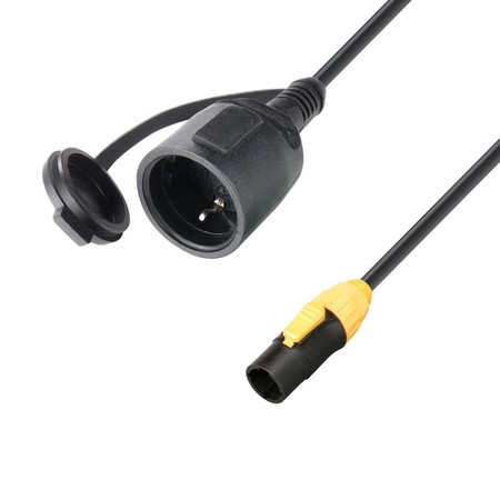 Image principale du produit Alimentation sur True1 Cables 8101 KF 0150 T CON - 1.5 m caoutchouc Shucko femelle allemande vers PowerCon True One 3 x 1.5 mm²