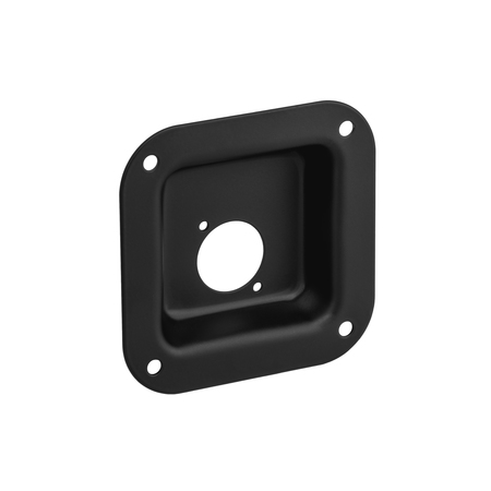 Image principale du produit Plaque de montage en acier pour 1 x prise universelle de type D, noire