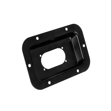 Image principale du produit Adam Hall Hardware 87086 BLK - Coupelle encastrable en acier pour 2 prises powerCON® TRUE1, noire