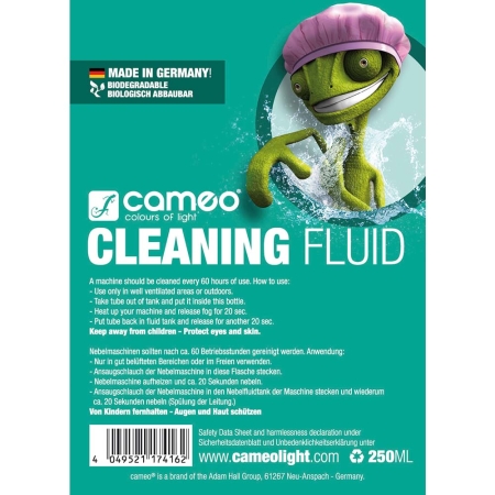 Image secondaire du produit Cameo CLEANING FLUID 0,25L - Liquide spécial de nettoyage de machines à fumée 250 ml