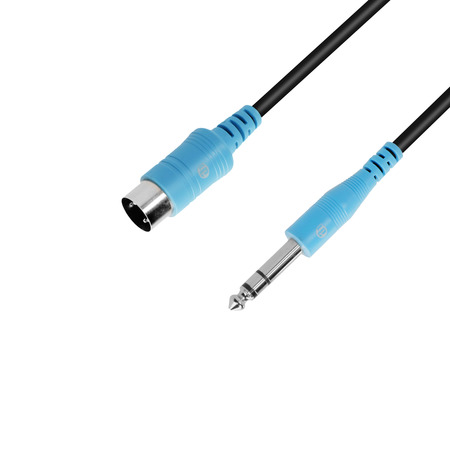 Image principale du produit Adam Hall Cables 3 STAR B VMIDI 0090 - Câble Midi TRS (type A) jack 6,3 mm TRS vers Midi 5 pôles, 0,9 m